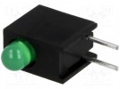 LED; w obudowie; zielony; 3mm; Il.diod: 1; 20mA; 40°; 2,2÷2,5V