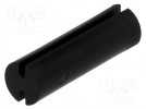 Spacer sleeve; LED; Øout: 5mm; ØLED: 5mm; L: 16.1mm; black; UL94V-2