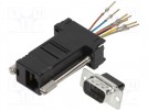Anschluss: Adapter; RJ45-Buchse,D-Sub 9pin männlich