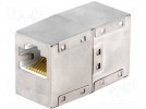 Łącznik RJ45; Kat:5e; RJ45 gniazdo, z obu stron