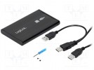Obudowa do dysków:2,5"; USB 1.1,USB 2.0; PnP i hot-plug; czarny