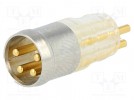 Connector: circular; male; PIN: 4; for molding,for cable; 3A; 30V