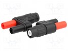 Adapter; BNC wtyk, banan 4mm gniazdo x2