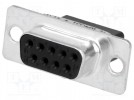D-Sub; PIN: 9; do styków rozmiar 20; żeńskie; bez styków; B: 7,9mm