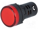 Control lamp; 22mm; Illumin: LED 230V AC; prominent; IP65; Ø22.5mm