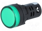 Lampka kontrolna; 22mm; Podśw: LED 24V DC; wypukła; IP65; -20÷60°C