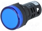 Lampka kontrolna; 22mm; Podśw: LED 24V DC; wypukła; IP65; -20÷60°C
