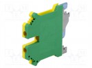 Złączka: szynowa; PC; 0,2÷2,5mm2; tory: 1; zaciski: 2; żółto-zielony