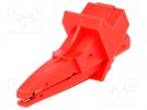Crocodile clip; 20A; 1kVDC; red; Grip capac: max.25mm