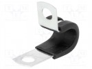 Screw mounted clamp; Bundle dia:11.1mm; Øcutout:6.7mm; W:12.7mm
