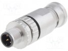 Connector: M12; male; PIN:5; straight; A code-DeviceNet / CANopen