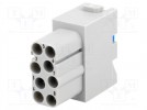 Steckverbinder: HAN; Modul; weiblich; Quick Lock; PIN: 8; 16A; 400V