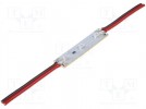 LED module; 0.24W; No.of diodes:3; blue; 120°; 12VDC; 100x10mm