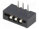 Connector: FFC/FPC; angled 90°; PIN: 3; Non-ZIF; THT; tinned; 20mΩ