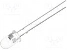 LED; 5mm; czerwony; 1120÷2180mcd; 30°; 4,5÷6V; 20mA; Czoło: wypukłe