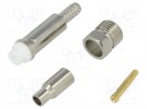 Plug; FME; female; straight; RG174; push-in, crimped; for cable