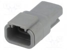 Connector: wire-wire; DTM; plug; male; PIN:3; IP69K; Locking: latch