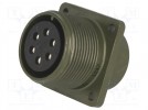 Connector: military; Series: DS/MS; socket; female; PIN:6; 13A