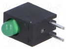 LED; w obudowie; Il.diod:1; 3mm; THT; zielony; 8-20mcd; 60°