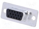 D-Sub HD; PIN: 15; Stecker; weiblich; Löten; für Leitungen