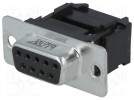 D-Sub; PIN: 9; Stecker; DFR; weiblich; IDC; für Flachkabel; 250V