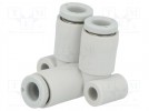 Steckverbindung; 90° Winkel; -1÷10bar; Mat: Polypropylen