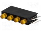 LED; im Gehäuse; Anz.Dioden:4; 3mm; THT; bernsteinfarben; 10-25mcd