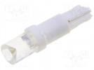LED lamp; cool white; T5; 3(typ)lm; No.of diodes:1; 0.24W; 120°