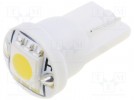 Lampka LED; biały ciepły; W2,1x9,5d; 18(typ)lm; Il.diod:1; 0,24W