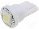LED lamp; cool white; W2,1x9,5d; 18(typ)lm; No.of diodes:1; 0.24W
