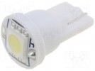 Lampka LED; biały zimny; W2,1x9,5d; 18(typ)lm; Il.diod:1; 0,24W
