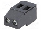 Listwa zaciskowa; 5mm; kątowe 90°; 0,5÷4mm2; tory:2; cynowany; 20A