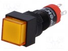 Schalter: Druck-; 1-stellig; SPDT; 0,5A/250VAC; 1A/24VDC; orange