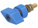 Zacisk laboratoryjny; niebieski; 1kVDC; 63A; 58mm; Gwint: M6
