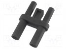 Laborsteckverbinder: 4mm Bananen; Schaltbrücken; 36A; schwarz