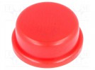 Button; round; red; Ø13mm; TACTS-24N-F,TACTS-24R-F