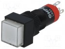 Schalter: Druck-; 1-stellig; SPDT; 0,5A/250VAC; 1A/24VDC; weiss