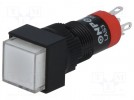 Schalter: Druck-; 2-stellig; SPDT; 0,5A/250VAC; 1A/24VDC; weiss