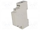 Gehäuse: für DIN-Schiene; MODULBOX; W:17,5mm; H:90mm; D:58mm; grau