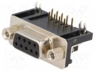 D-Sub; PIN: 9; gniazdo; żeńskie; standard 9,4mm; Blokowanie: śruby