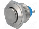 Schalter: vandalensicher; 1-stellig; SPST-NO; 0,3A/250VAC; IP65