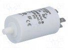 Capacitor: polypropylene; motors, run; 8uF; 425VAC; Ø32x55mm; ±5%