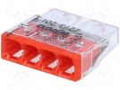 Verbinder: Installation Schnellklemm; 2273; PIN:4; Wege:1; 24A