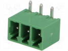 Klemmleiste abschaltbar; 3,81mm; Wege: 3; mit 90°-Winkel; Buchse