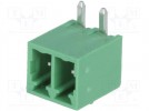 Klemmleiste abschaltbar; 3,5mm; Wege: 2; mit 90°-Winkel; Buchse