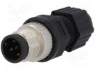 Plug; M12; PIN: 5; male; A code-DeviceNet / CANopen; for cable