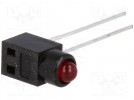 LED; w obudowie; 3mm; czerwony; -25÷85°C; IP40; Wypr: do druku
