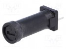 Fuse holder; cylindrical fuses; THT; 5x20mm; -40÷85°C; 6.3A; black