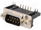 D-Sub; PIN: 9; gniazdo; męskie; standard 9,4mm; Blokowanie: śruby