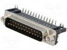 D-Sub; PIN: 25; gniazdo; męskie; standard 7,2mm; Blokowanie: śruby